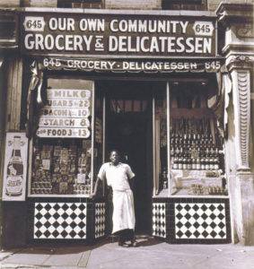 Keeping it in the community: During the mid-twentieth century, anti-monopoly laws, particularly fair trade legislation, contributed to an increase in the number of black-owned, independent businesses like this one in Harlem.