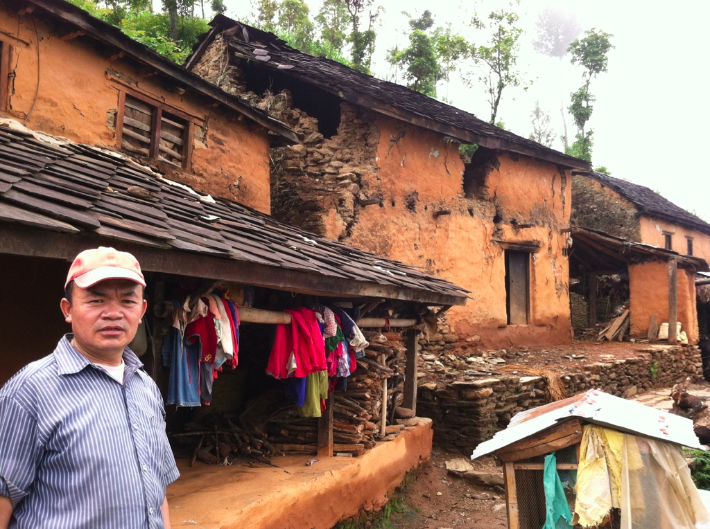 home in Nepal destroyed by earthquake