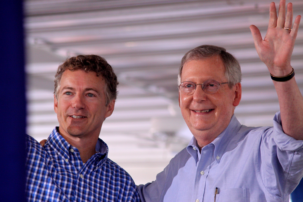 Sens. Rand Paul and Mitch McConnell