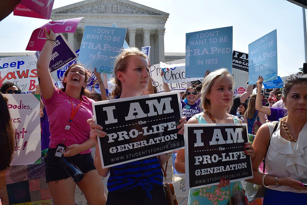 pro life protest outside Supreme Court