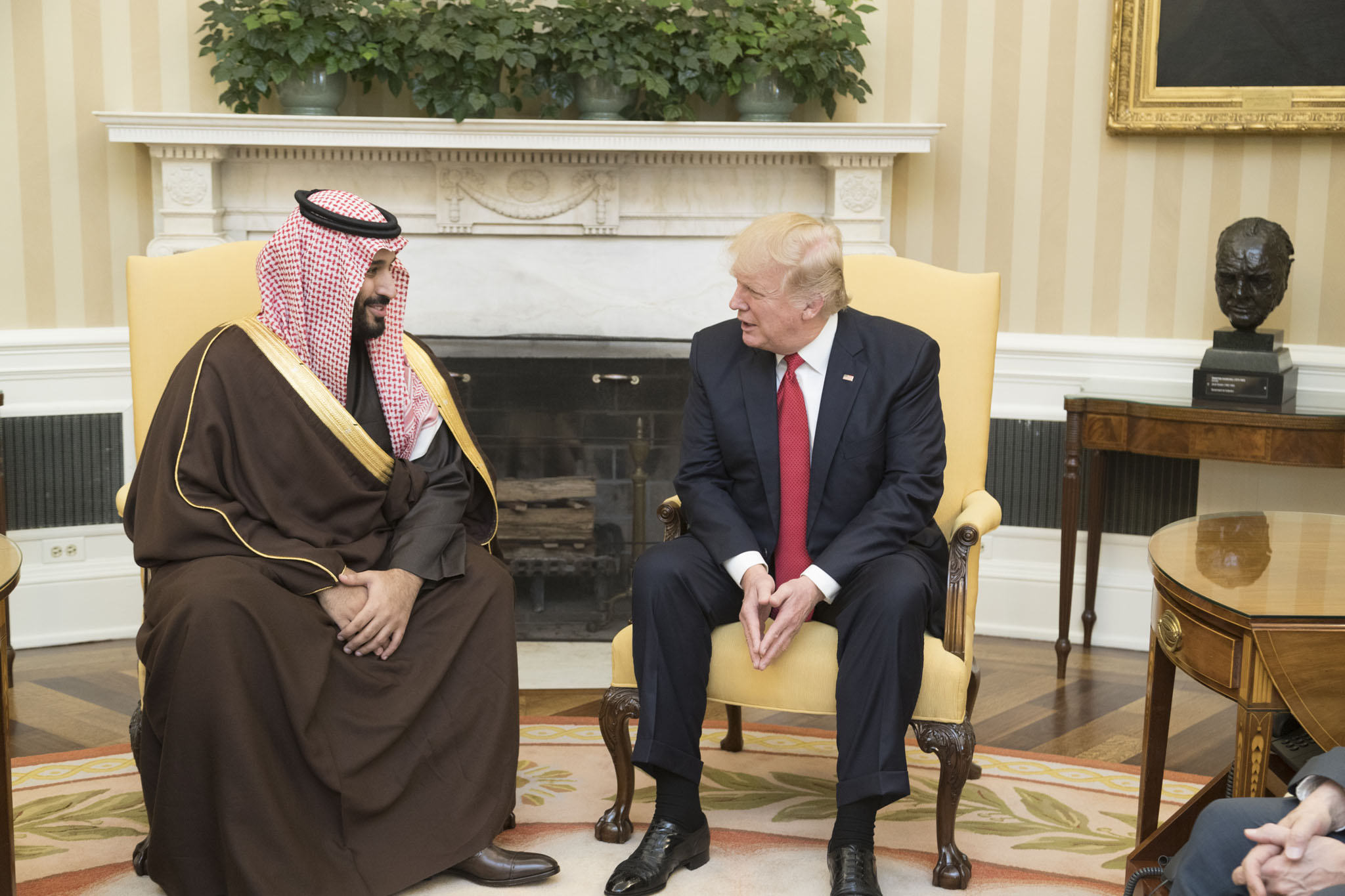President Trump and Saudi Crown Prince Mohammed bin Salman