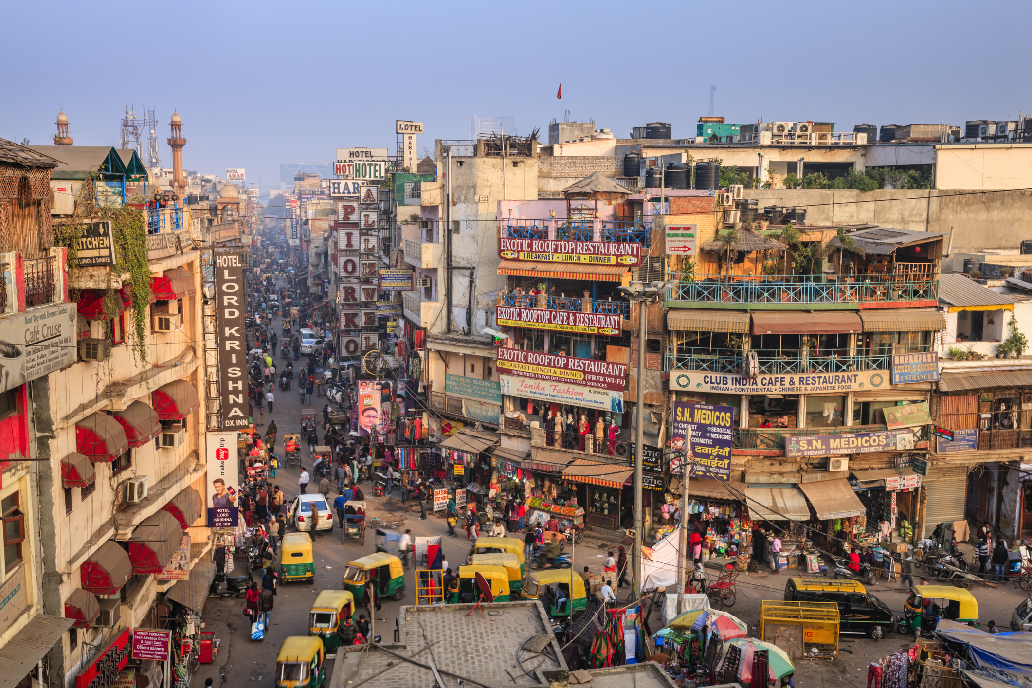City life - Main Bazar, Paharganj, New Delhi, India